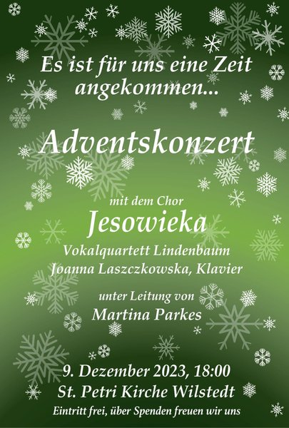 Plakat Adventskonzert 2023